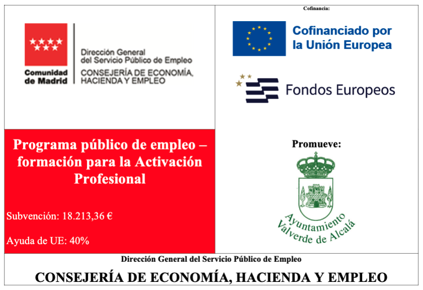 Cartel Programa de fomento del empleo juvenil con corporaciones locales en el marco del programa FSE+ 2021/2027 - Activación Profesional 2025