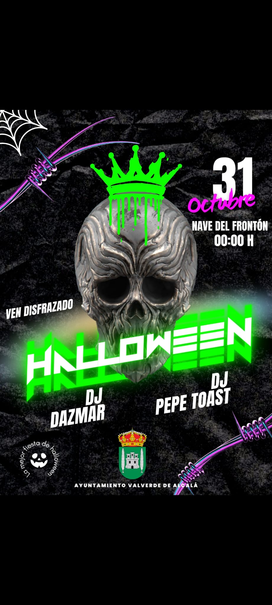 Cartel de la sesión DJ de Halloween